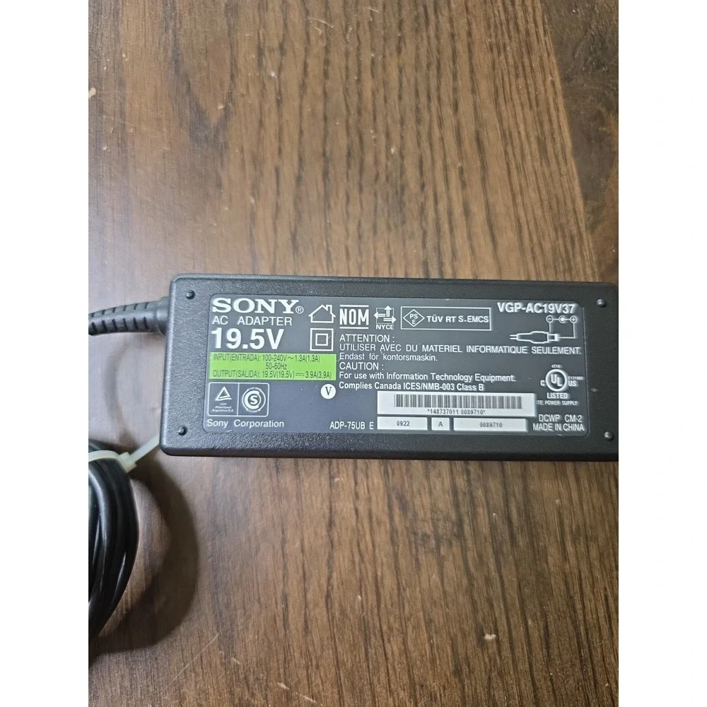 ✅ Genuine Sony OEM Power Supply AC Adapter 19.5V VGP-AC19V19 Cord Laptop Vaio F3